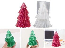 Molde silicona arbolito 4 capas